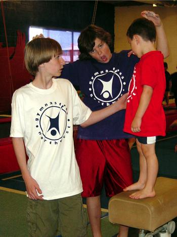 Andrew at summer Gymnastics Camp in Oregon - August 2005