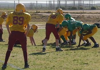 Andrew #66 lines up against California City - October 8, 2005