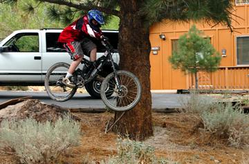 Jumping bike at Sunny Slopes - July 14, 2007