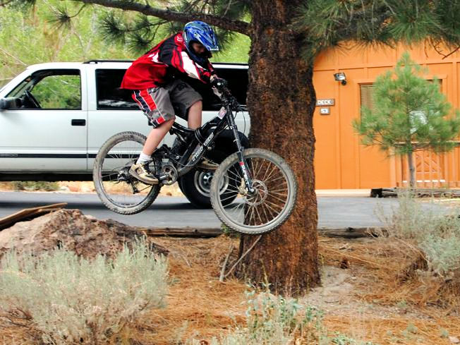 Jumping bike at Sunny Slopes - July 14, 2007