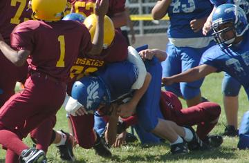 Tackling Bishop ball carrier - September 8, 2007