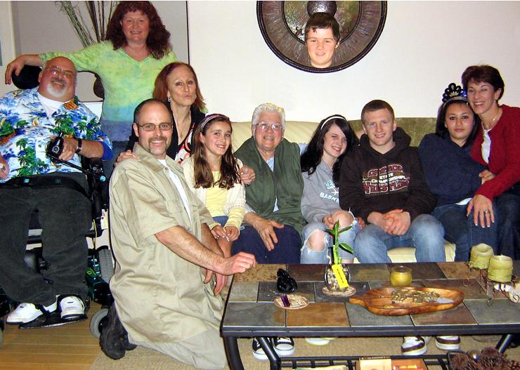 The whole gang on Grandmother Nana's 70th birthday March 22, 2008