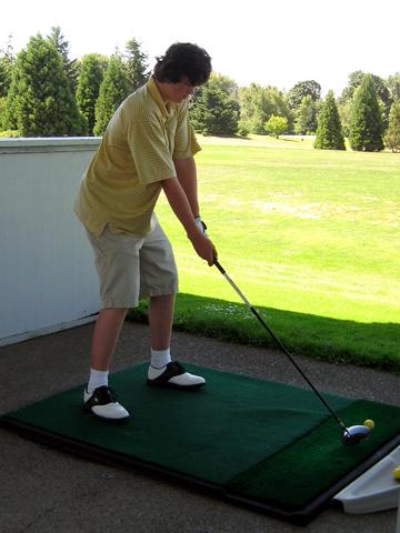 Practice at the driving range - July 10, 2008