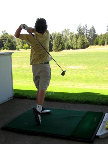 Practice at the driving range - July 10, 2008