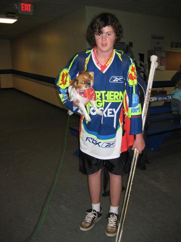 Me and Alphie in the Ice Center - July 22, 2008