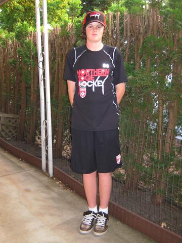 Me in my Northern Edge Hockey T-shirt - July 24, 2008