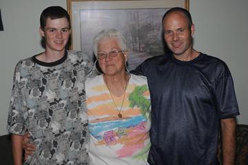 Me, Nan and my dad - August 5, 2009