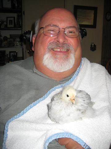 My uncle Tony and my pet McChicken - June 24, 2012