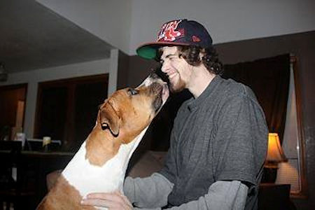 Andrew and dog Burner - March 2015