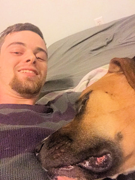 Andrew and dog Burner - Fall 2015 Andrew and dog Burner - Fall 2015