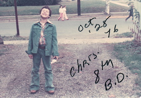Andrews dad Christipher John "Chris" Cole on 8th birthday Oct 28, 1976