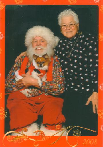 Vee, Alfie and Santa - Christmas 2008