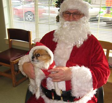 Alfie and Santa Clause at Tony's for Christmas 2010