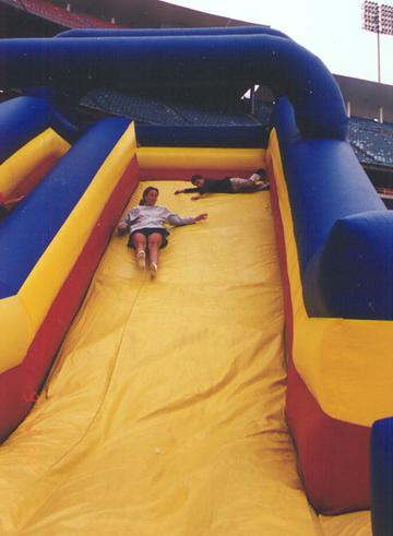 Andrew and Debbie at Sony Outing in Dodger Stadium - September 19, 1999