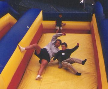 Andrew and Debbie at Sony Outing in Dodger Stadium - September 19, 1999
