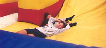 Andrew and Debbie at Sony Outing in Dodger Stadium - September 19, 1999