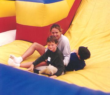 Andrew and Debbie at Sony Outing in Dodger Stadium - September 19, 1999
