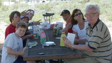 Andrew, Jeremy and friends on picnic - June 14, 2002