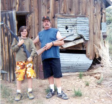Andrew and friend Chris at Bodie State Park - Summer 2003