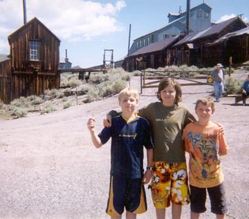 Andrew and friends at Bodie State Park - Summer 2003