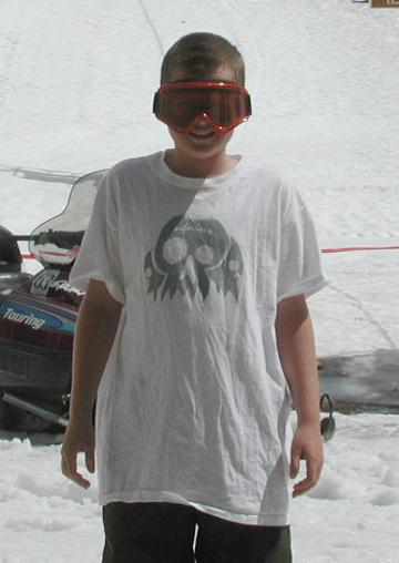Andrew skiing at Mammoth Mountain - May 25, 2003