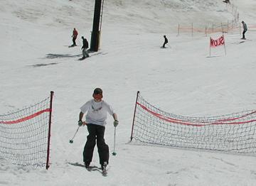 Andrew skiing at Mammoth Mountain - May 25, 2003