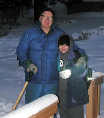 Don and Andrew in Sunny Slopes - February 3, 2004