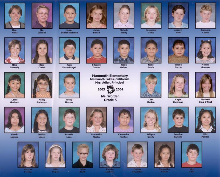Andrews's Fifth Grade Class - June 14, 2004