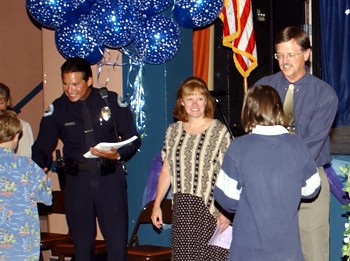 Andrew receiving his certificate - June 14, 2004