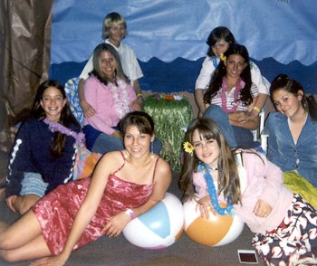 Andrew with Kelsey Young and friends - Middle School Dance - May 13, 2005