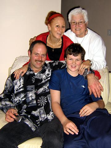 Dad, Aunt Sally, Me and Grandmother Nana - December 24, 2006