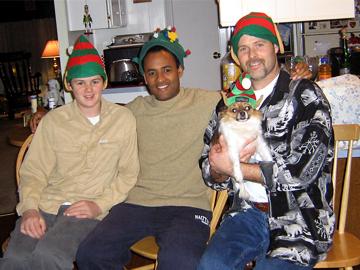 Me, Mikel, my dad and Alphie - December 24, 2007