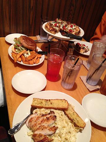 Everyone feasted at Andrew's 20th birthday - January 31, 2013