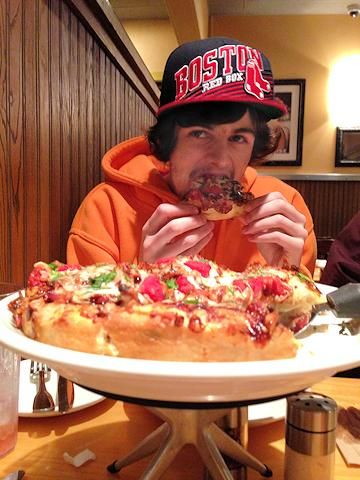 Me enjoying my 20th birthday dinner - January 31, 2013