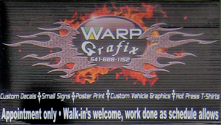 WarpGrafix sign - August 10, 2010