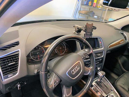 Audi interior after being detailed