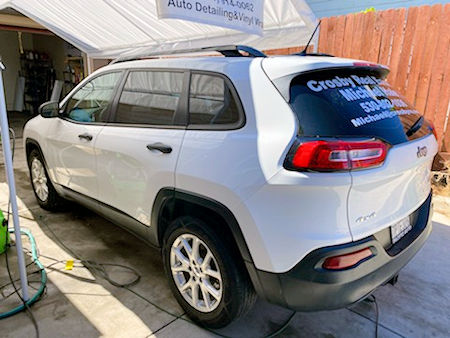 Jeep Cherokee after being detailed
