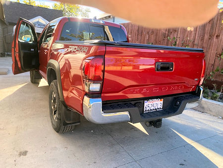 Red truck after being detailed