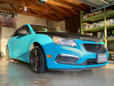 Coral Blue Gold Pearlescent car wrap